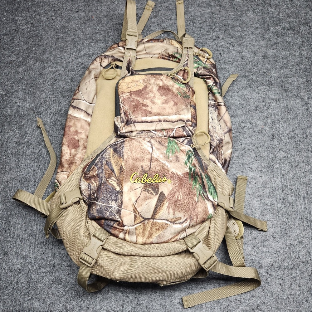 Cabelas Elite Scout Frame Backpack Realtree Camo Blaze Orange Archery Hunting